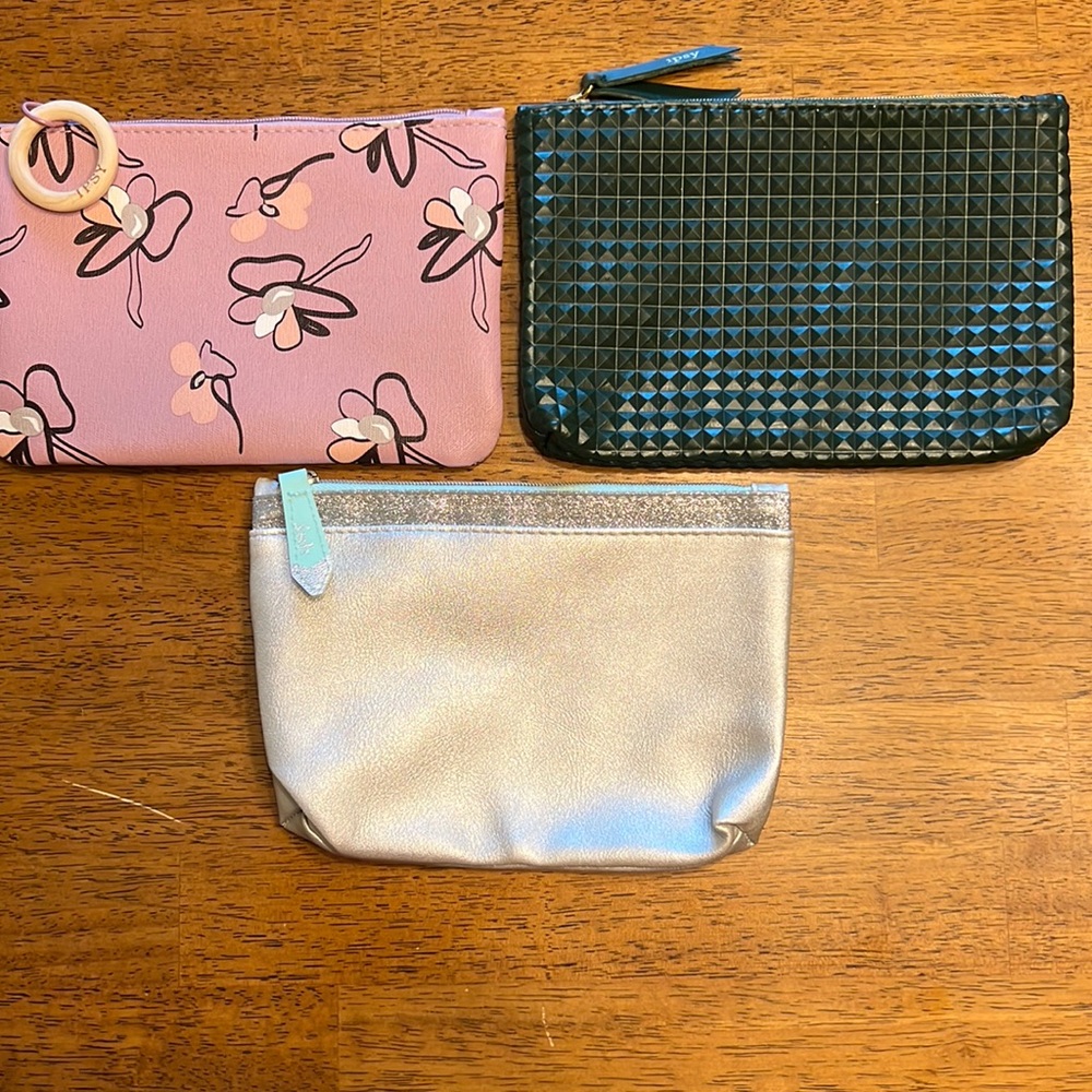 Three makeup bags, great for on the go and gifts